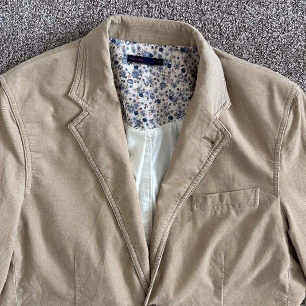 MARC ECKO Khaki Tan Cotton Corduroy Blazer Jacket Large - Picture 5 of 16